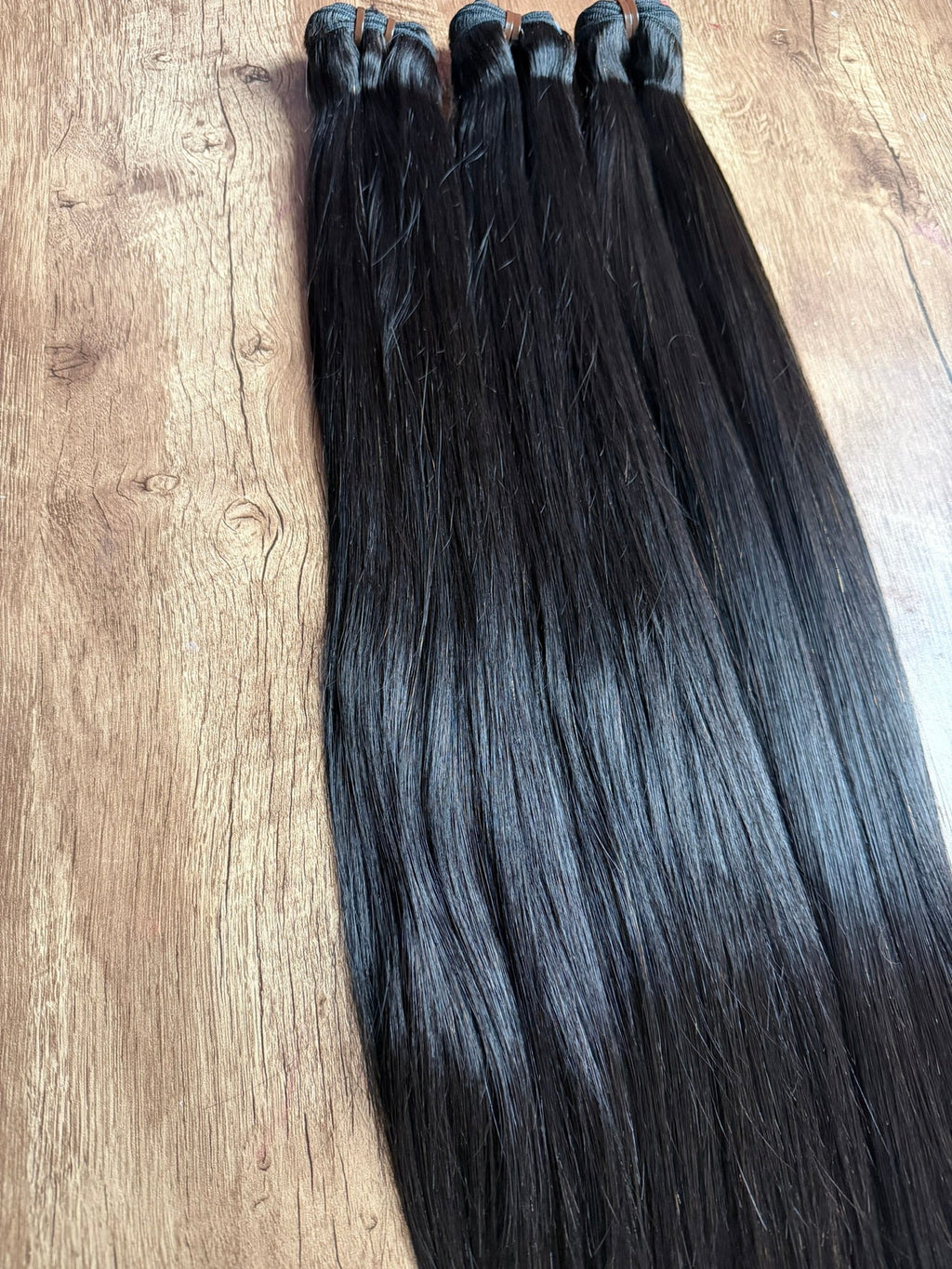 Extensiones de cabello humano 100% brasileño negro liso