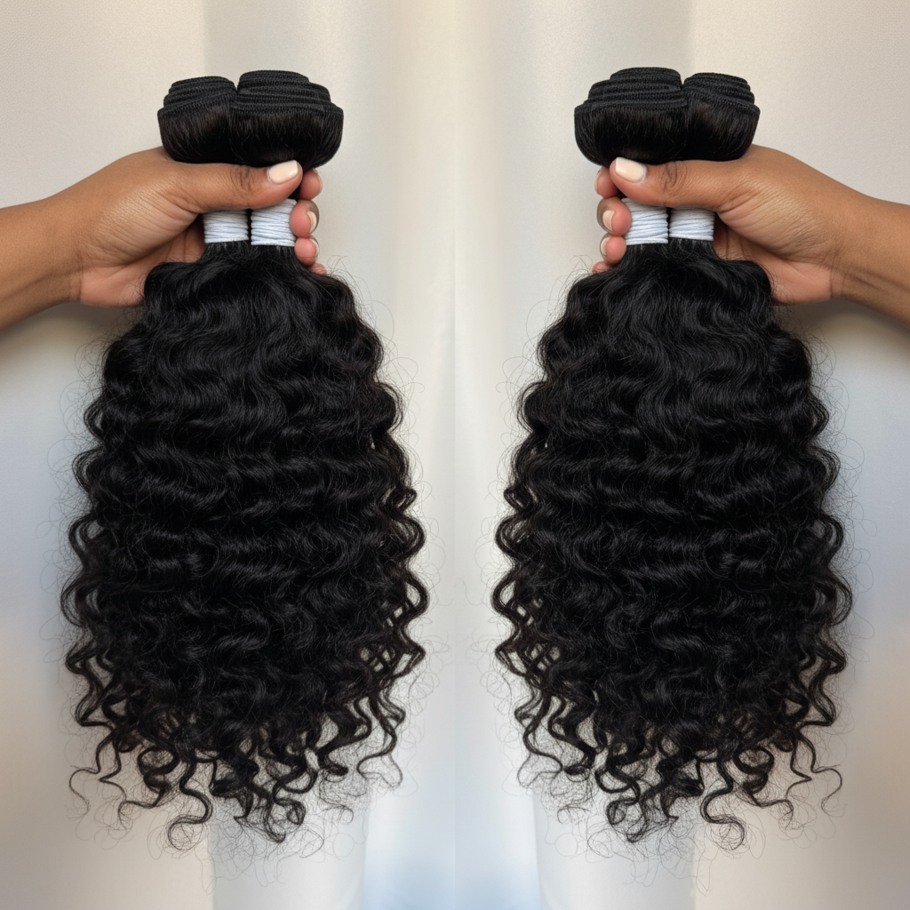 Extensiones rizadas birmanas fondo blanco