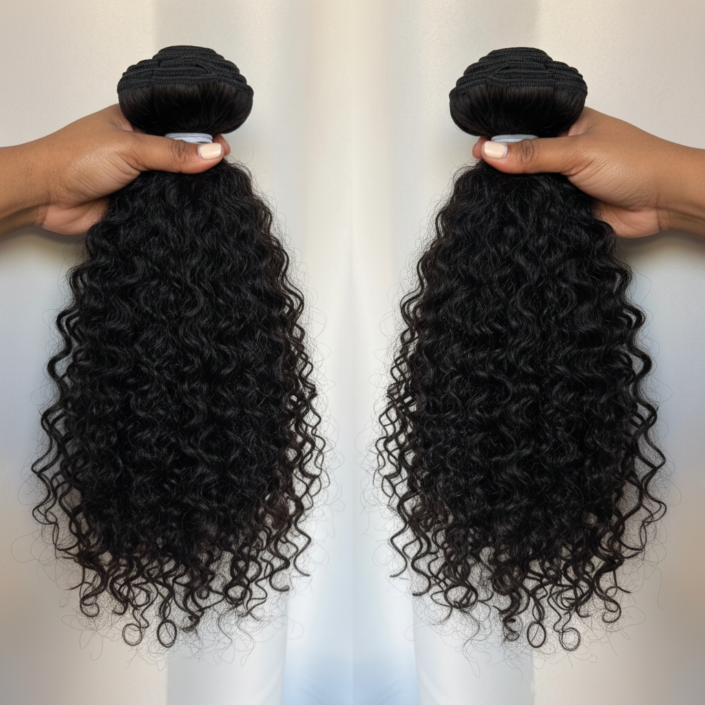 Extensiones rizadas birmanas flat lay